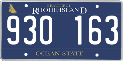 RI license plate 930163