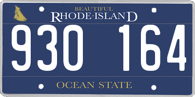 RI license plate 930164