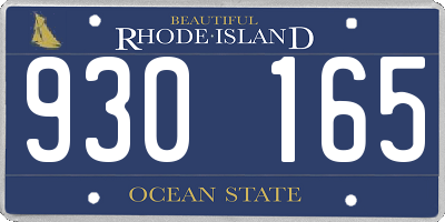 RI license plate 930165