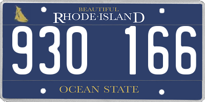 RI license plate 930166