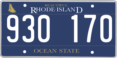 RI license plate 930170