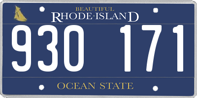 RI license plate 930171