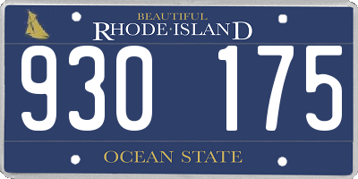 RI license plate 930175