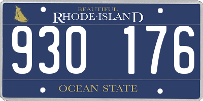 RI license plate 930176