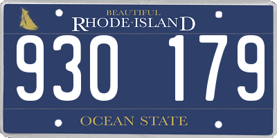 RI license plate 930179