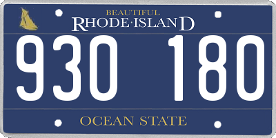 RI license plate 930180