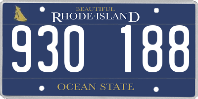 RI license plate 930188