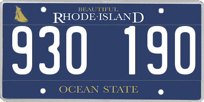 RI license plate 930190