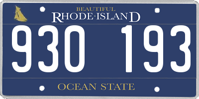 RI license plate 930193