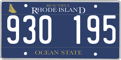 RI license plate 930195