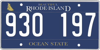 RI license plate 930197