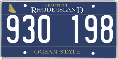 RI license plate 930198
