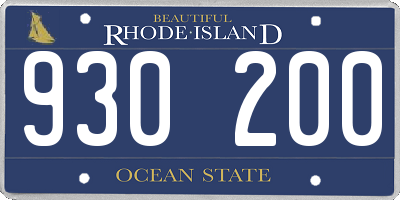 RI license plate 930200
