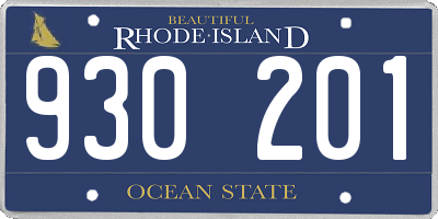 RI license plate 930201