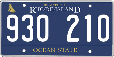 RI license plate 930210