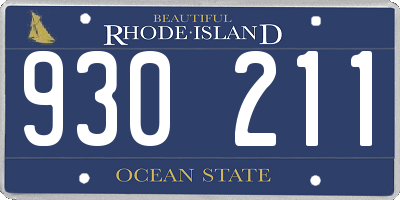 RI license plate 930211