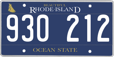 RI license plate 930212