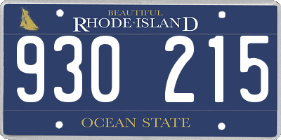 RI license plate 930215