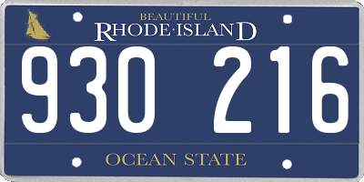 RI license plate 930216
