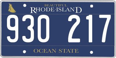 RI license plate 930217