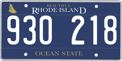 RI license plate 930218