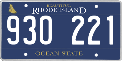 RI license plate 930221