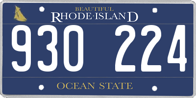 RI license plate 930224