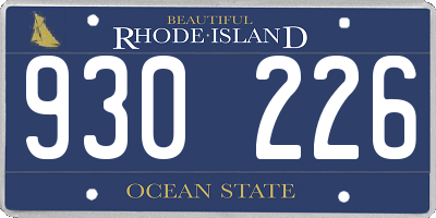 RI license plate 930226