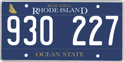 RI license plate 930227