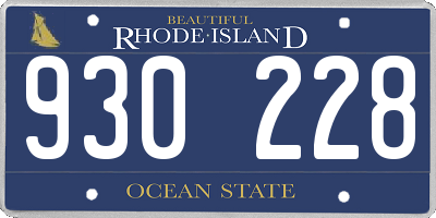 RI license plate 930228