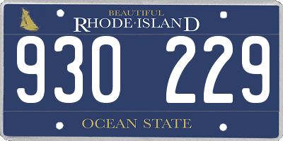 RI license plate 930229