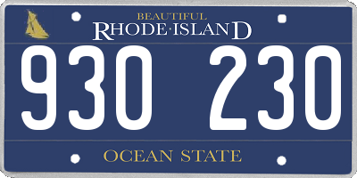 RI license plate 930230