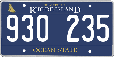 RI license plate 930235