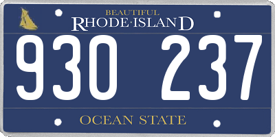 RI license plate 930237