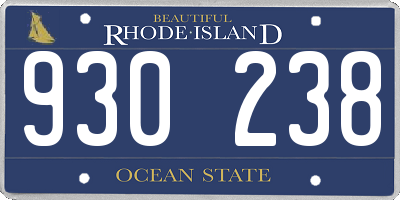 RI license plate 930238