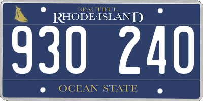 RI license plate 930240