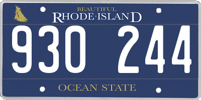 RI license plate 930244