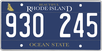 RI license plate 930245