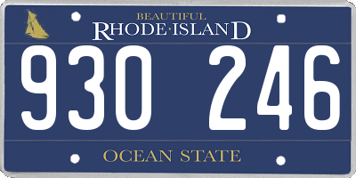 RI license plate 930246