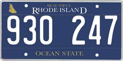 RI license plate 930247