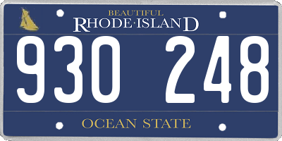 RI license plate 930248