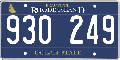 RI license plate 930249