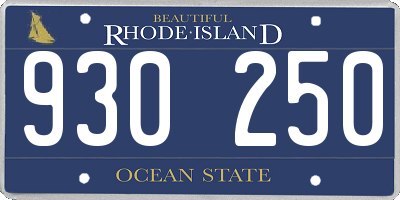 RI license plate 930250