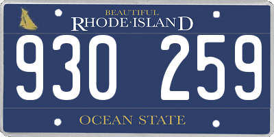 RI license plate 930259