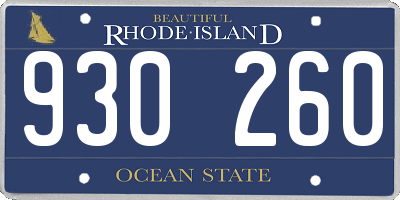 RI license plate 930260