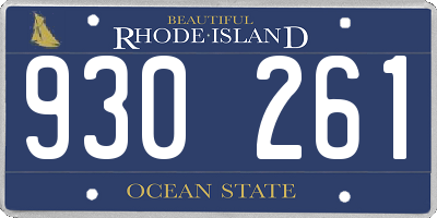 RI license plate 930261