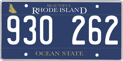 RI license plate 930262