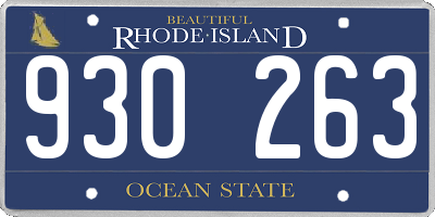 RI license plate 930263