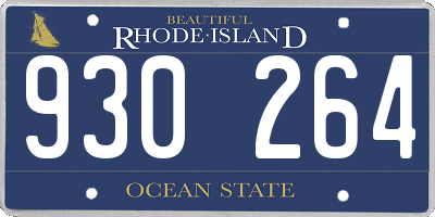 RI license plate 930264