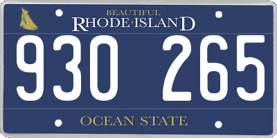 RI license plate 930265